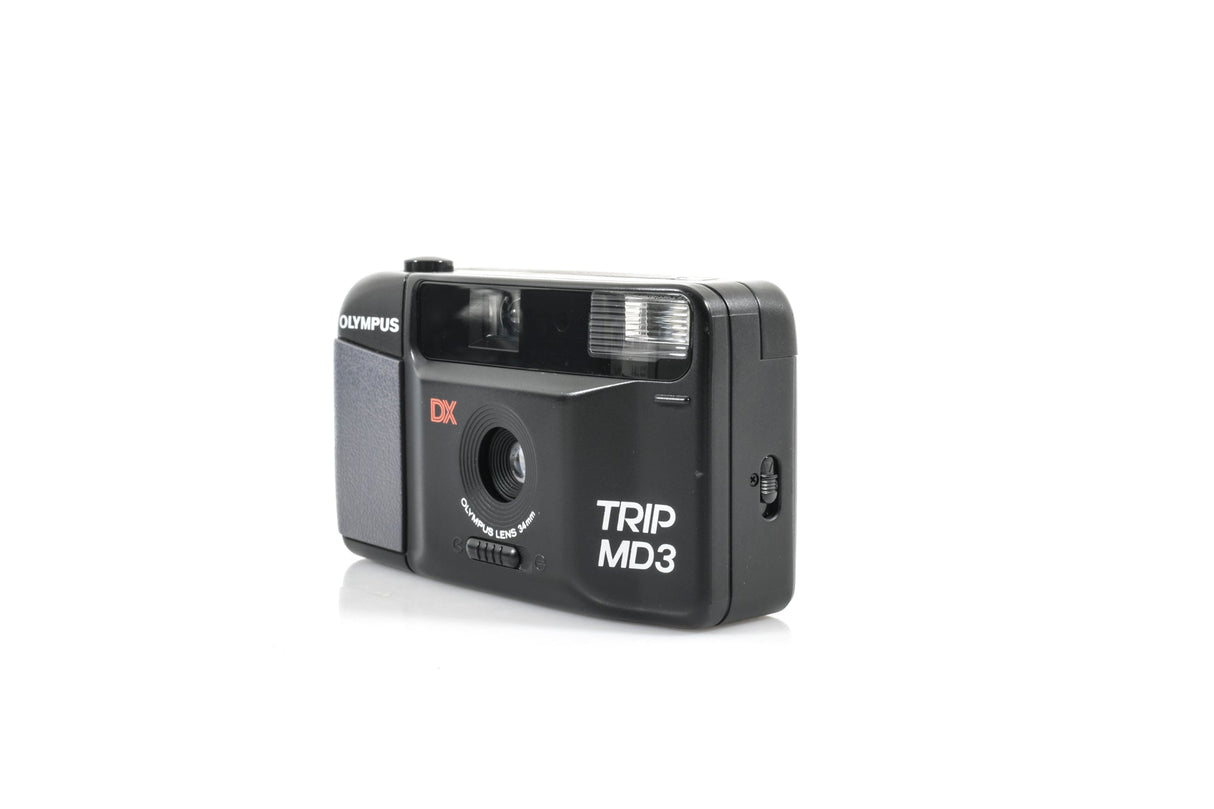 New Boxed Olympus Trip MD3 35mm Point and Shoot Film Camera - Black