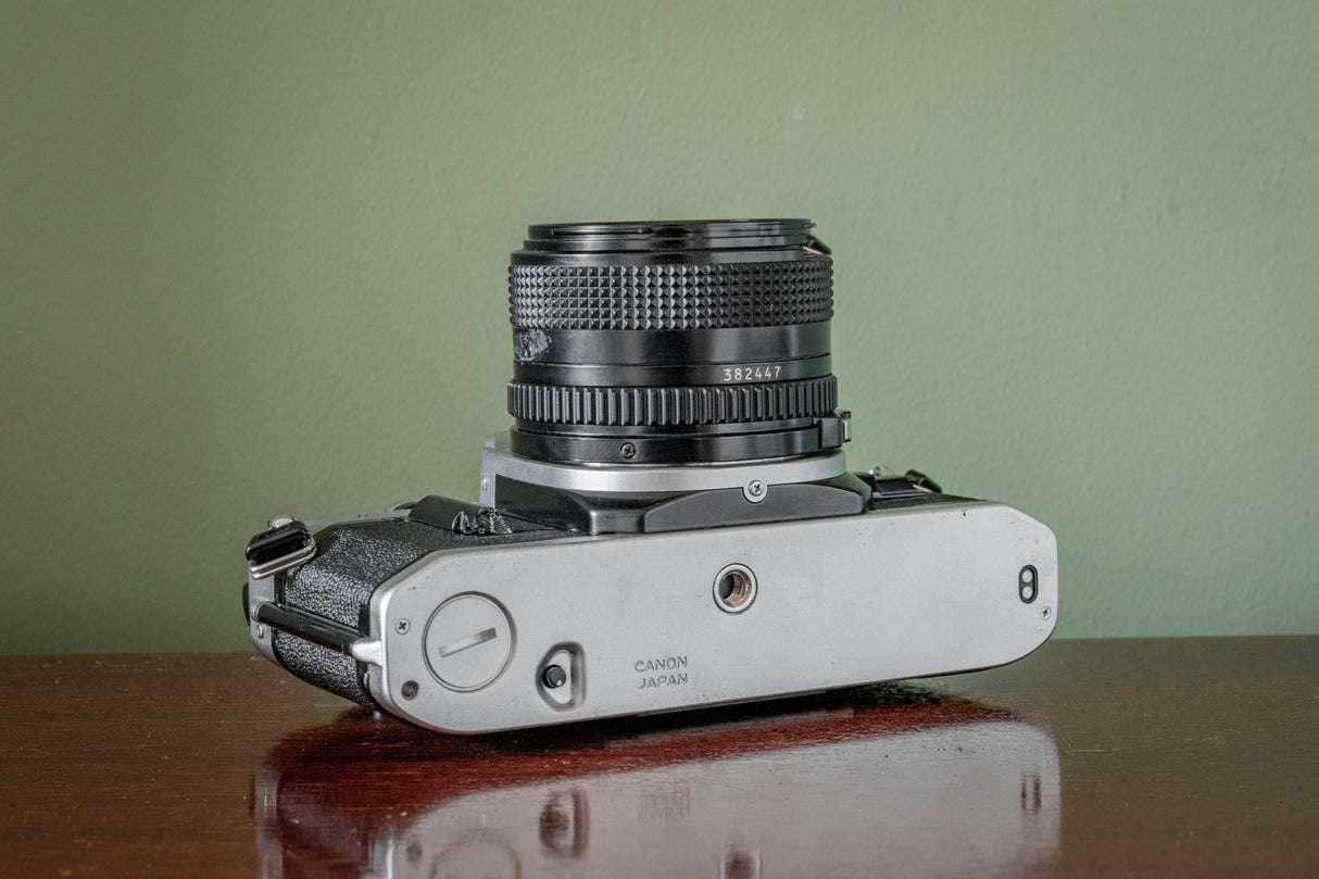 STUNNING Canon AE1 35mm SLR Film Camera + Canon 28mm F2.8 FD Lens