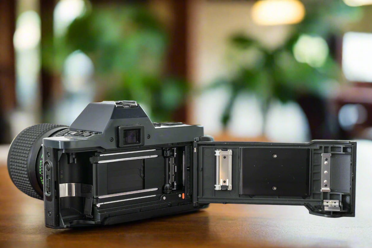 1980s Canon T70 35mm SLR Film Camera with Tokina 28-85mm Zoom Lens