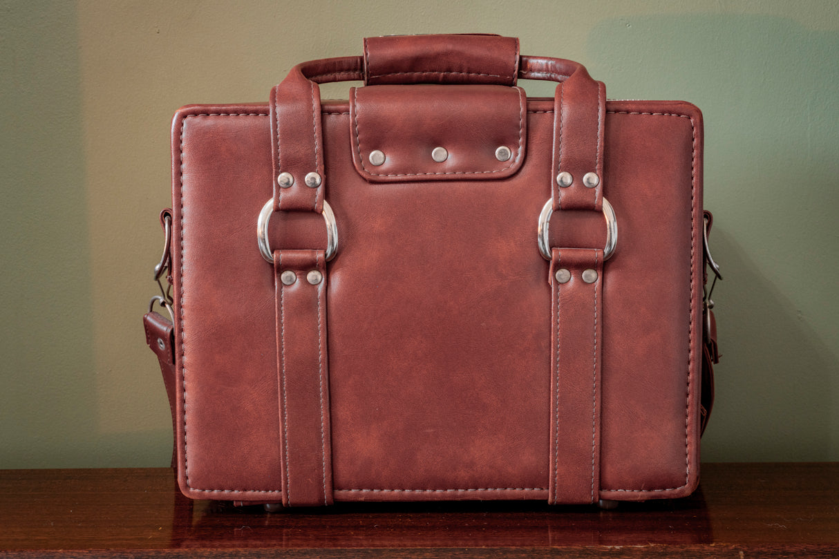 * RARE * Praktica BC1 35mm Film Camera Kit with Pentacon 50mm F1.8, 28mm F2.8 & 135mm F2.8 Lens + Incredible old leather carry case