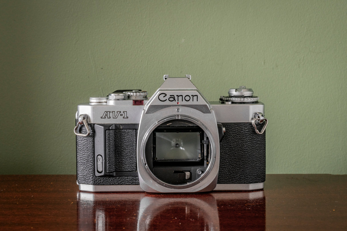 Canon AV-1 35mm SLR Film Camera + 50mm F1.8FD Canon Lens