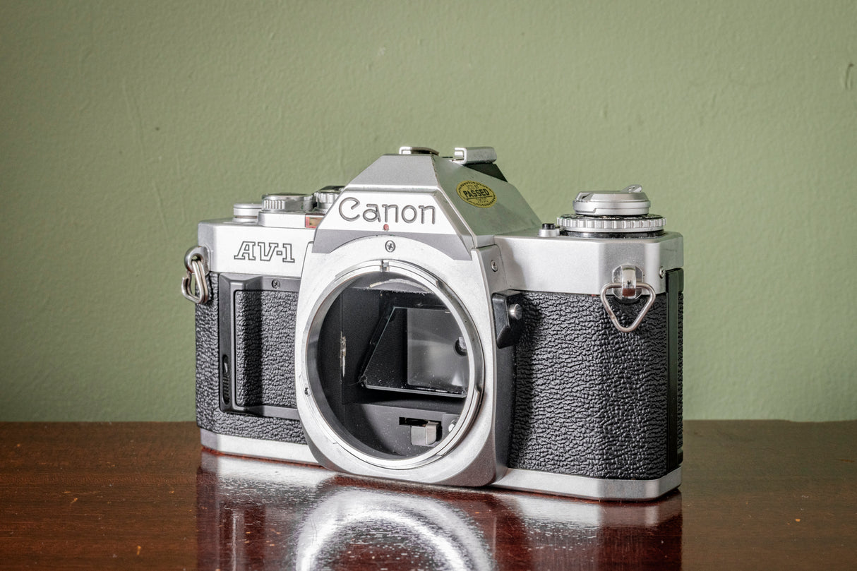 Canon AV-1 35mm SLR Film Camera + 50mm F1.8FD Canon Lens