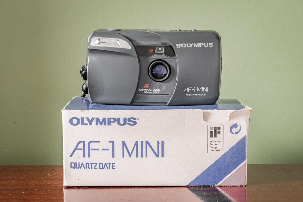 RARE BOXED - Ex Display ( Like New ) Olympus AF-1 Mini 35mm Point and Shoot Film Camera