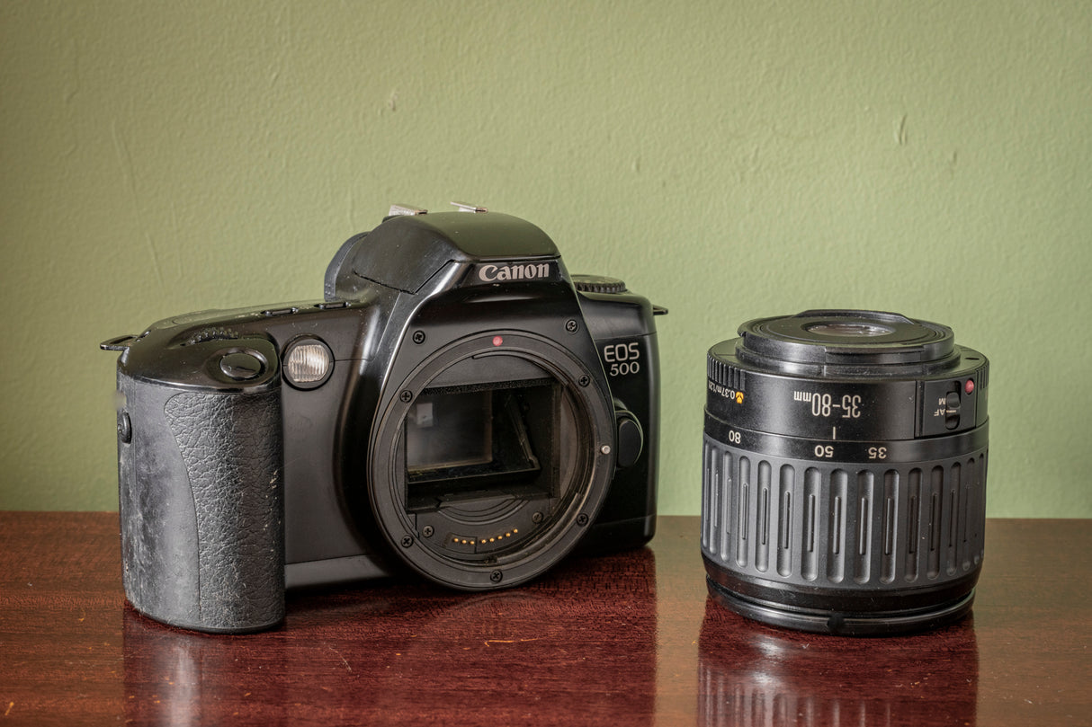 Canon EOS 500 35mm SLR Film Camera + Canon 35-80mm Lens