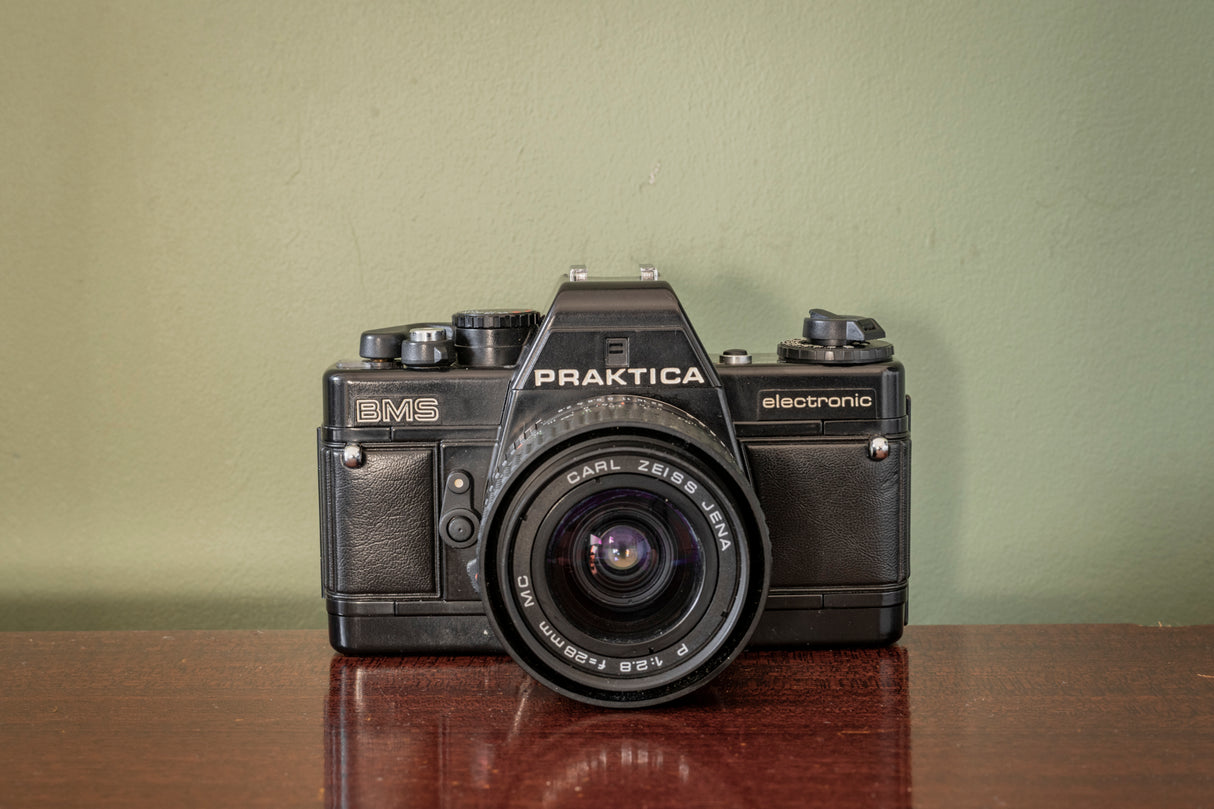 STUNNING Praktica BMS 35mm Film Camera + Pentacon 50mm F1.8 Lens