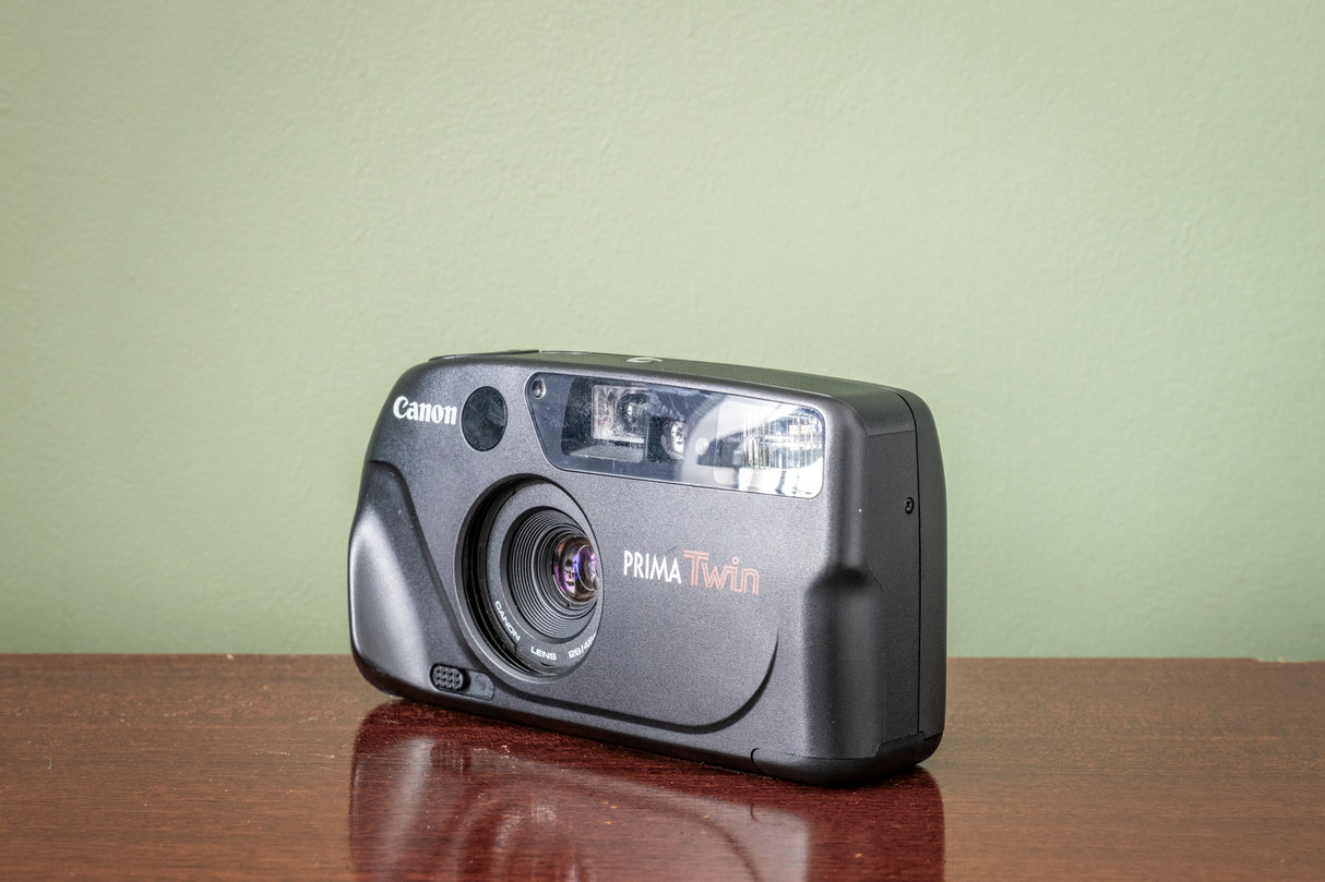 Canon Sure Shot Prima Twin 35mm Point and Shoot Film Camera