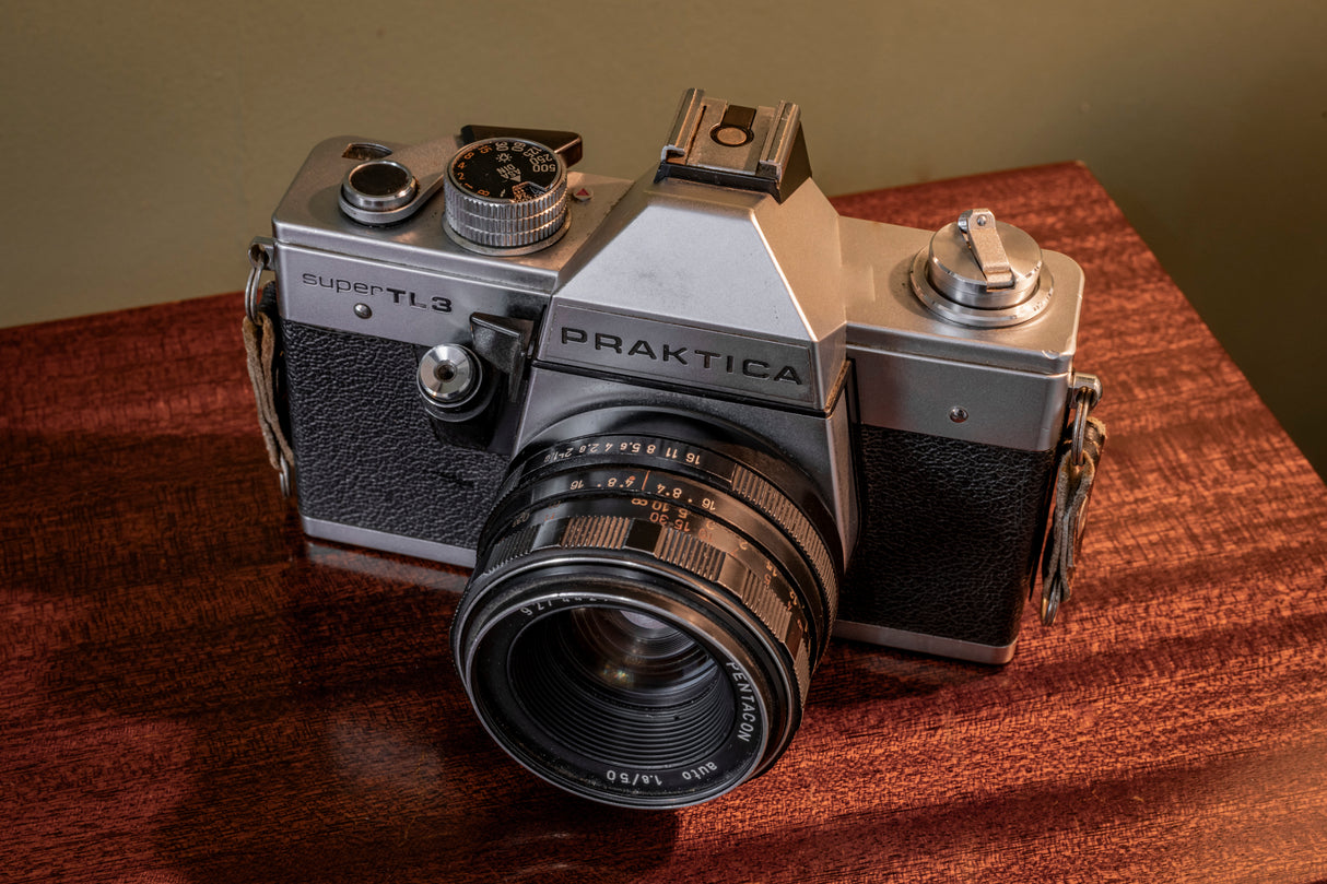Gorgeous 1978 Praktica Super TL3 35mm Film Camera with Pentacon 50mm F1.8 Lens