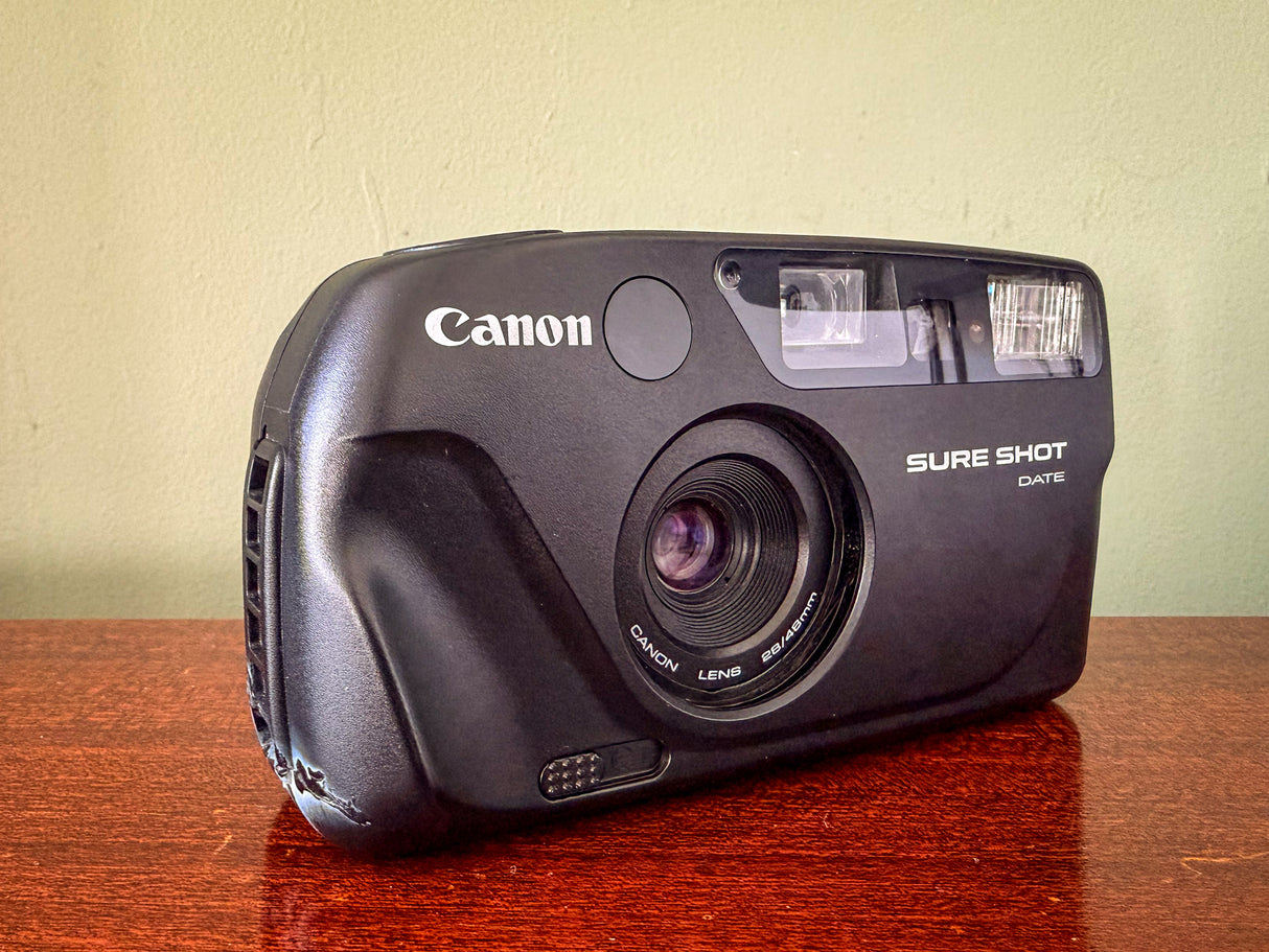 Canon Sure Shot Date 35mm Point and Shoot Film Camera - Rare