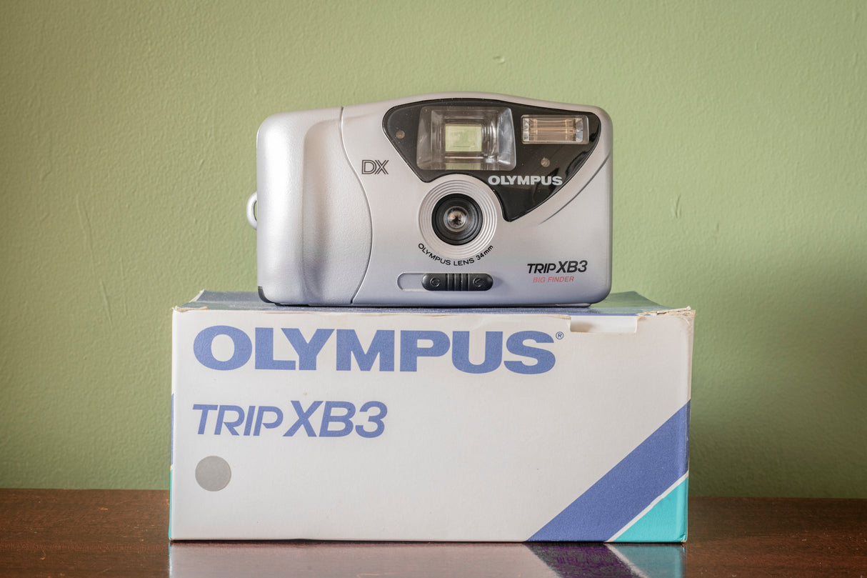 ( BRAND NEW ) Olympus Trip XB3 Big Finder 35mm Point and Shoot Film Camera - Silver