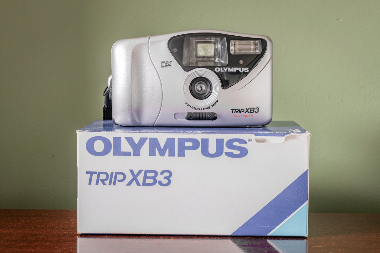 Ex Display BOXED Olympus Trip XB3 Big Finder 35mm Point and Shoot Film Camera - Silver