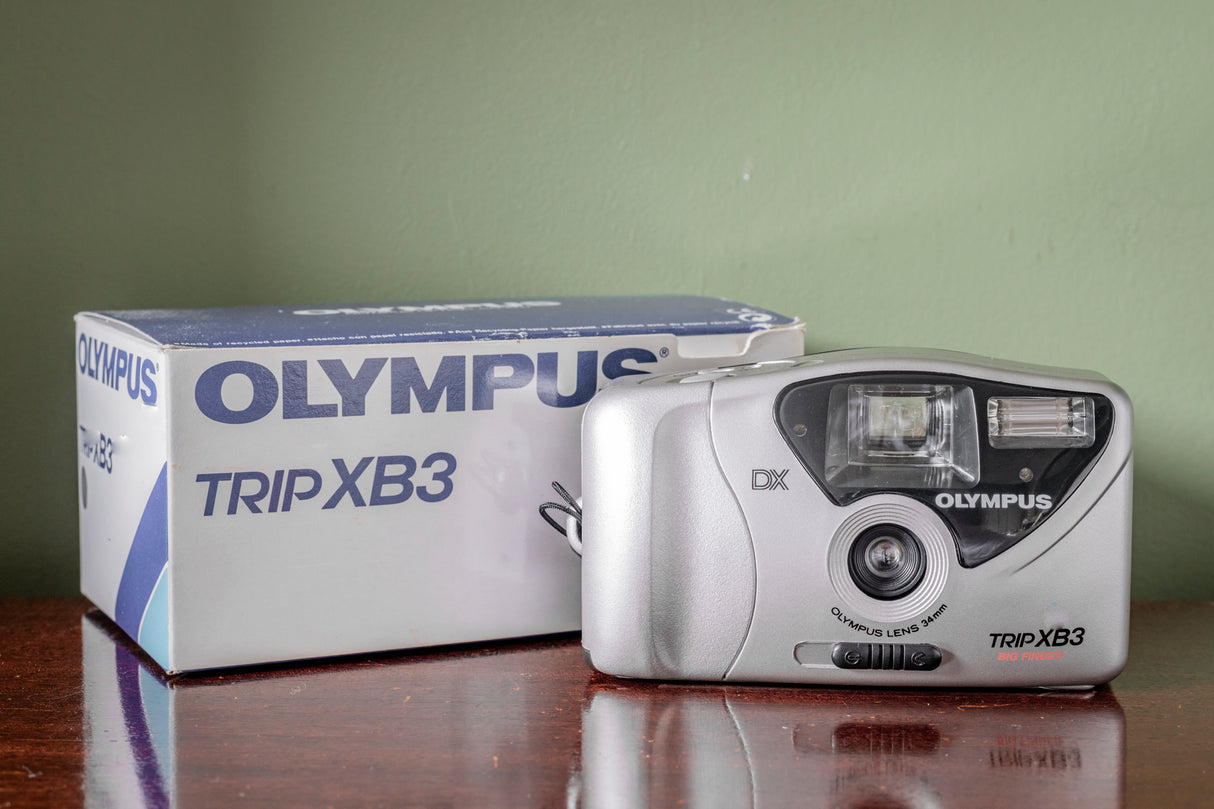 Ex Display BOXED Olympus Trip XB3 Big Finder 35mm Point and Shoot Film Camera - Silver