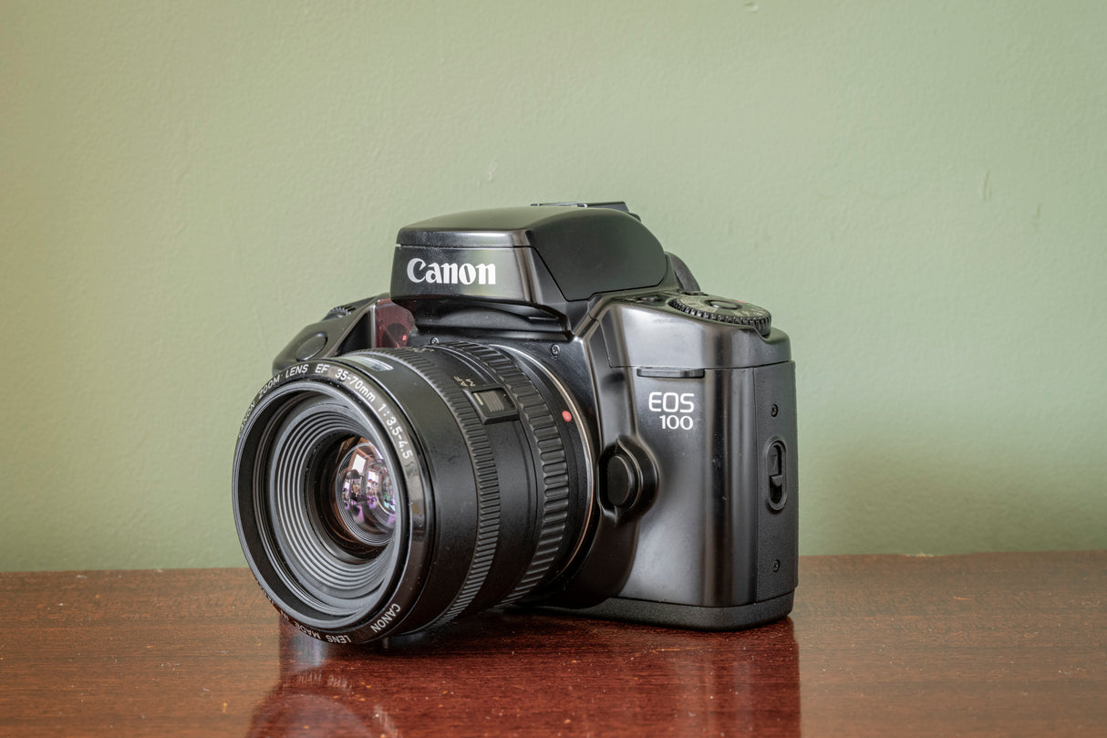 Lovely Canon EOS 100 35mm SLR Film Camera + Canon 35-70mm F3.5-4.5 Zoom Lens