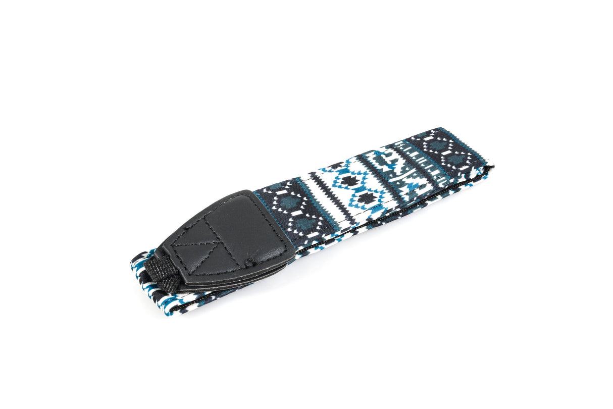 Blue Neoprene Vintage Style Camera Strap