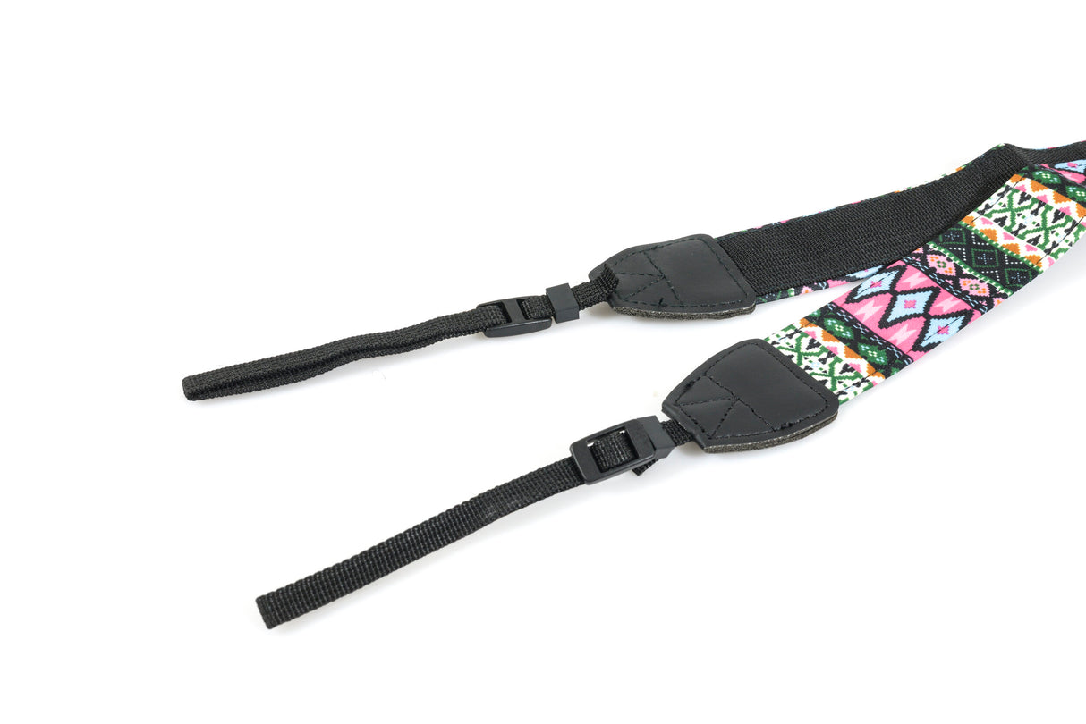 Multicoloured Neoprene Vintage Style Camera Strap