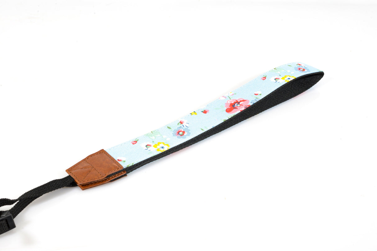 Summer Flower Premium Camera Strap - Sky Blue