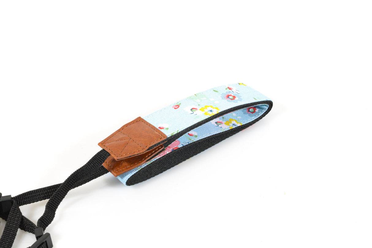 Summer Flower Premium Camera Strap - Sky Blue