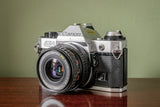 Canon AE1 Program 35mm SLR Film Camera + Boxed Saitex MC Auto 28mm F2.8 Lens