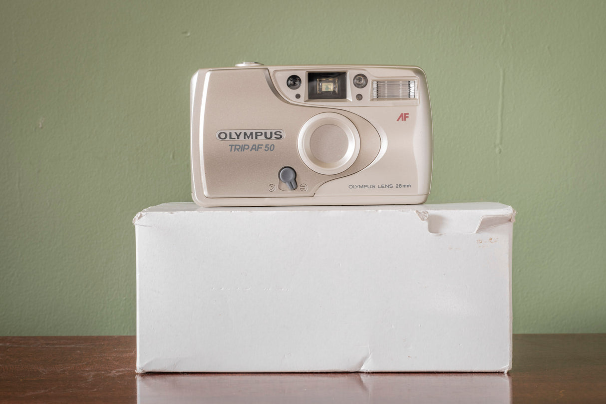 Boxed Ex-Demo Olympus Trip AF-50 35mm Point and Shoot Film Camera