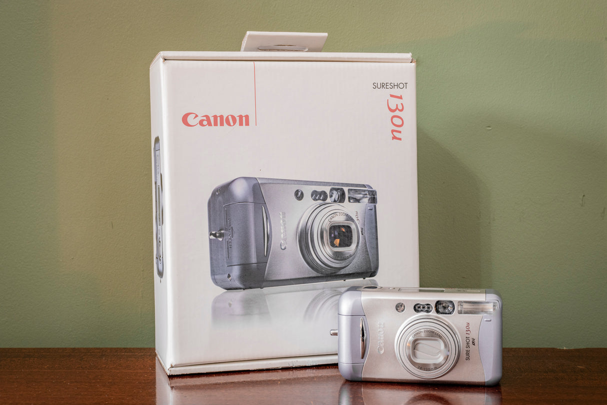 Boxed Canon Sureshot 130u 35mm Point and Shoot Film Camera