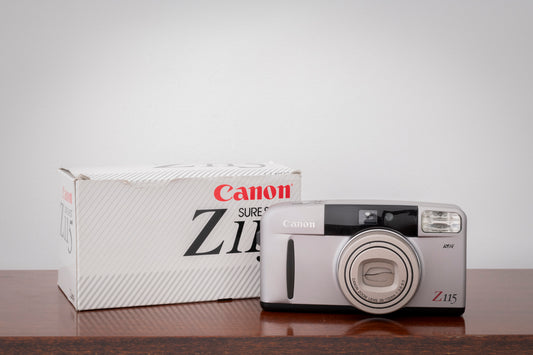Boxed Canon Z115 35mm Point and Shoot Film Camera