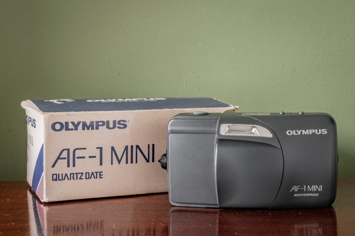 RARE BOXED - Ex Display ( Like New ) Olympus AF-1 Mini 35mm Point and Shoot Film Camera