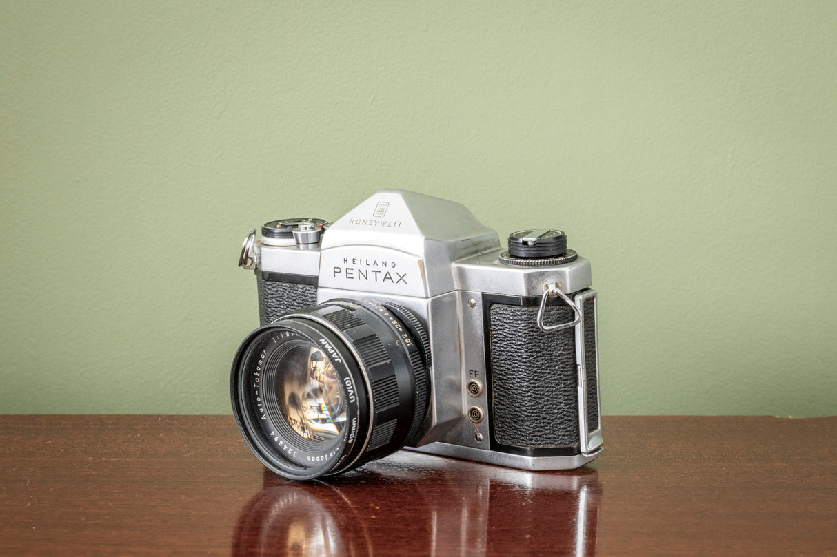 RARE 1960s Honeywell Pentax H3 35mm SLR Film Camera + ASAHI Auto-Takumar F1.8 55mm Lens