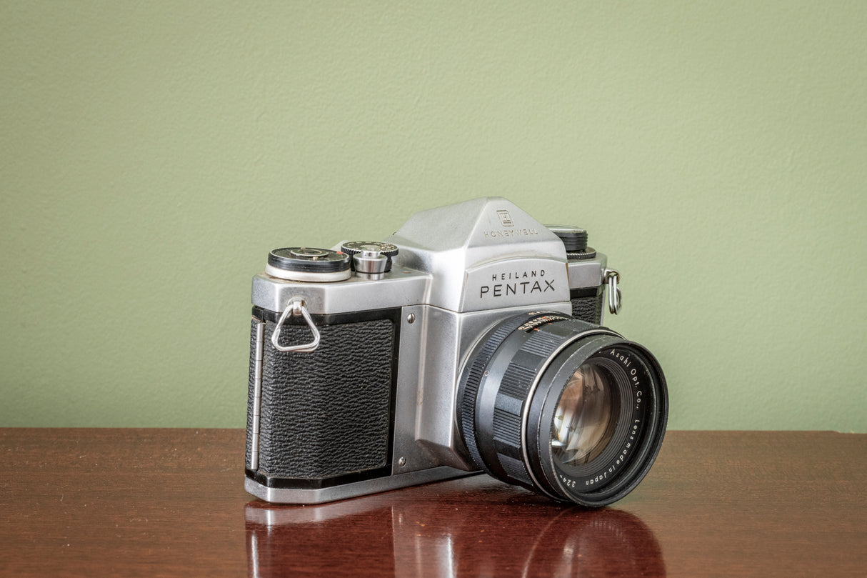 RARE 1960s Honeywell Pentax H3 35mm SLR Film Camera + ASAHI Auto-Takumar F1.8 55mm Lens