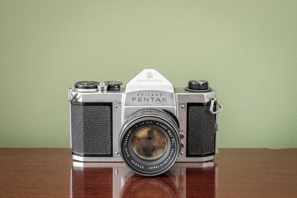 RARE 1960s Honeywell Pentax H3 35mm SLR Film Camera + ASAHI Auto-Takumar F1.8 55mm Lens