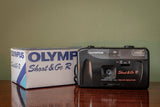 Boxed ( Like New ) Boxed  Olympus Shoot and Go R 35mm Point and Shoot Film Camera