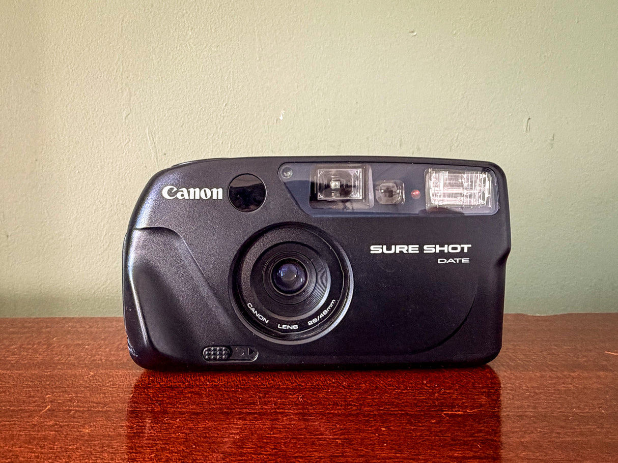 Canon Sure Shot Date 35mm Point and Shoot Film Camera - Rare