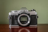 Gorgeous Minolta X-300 35mm SLR Film Camera + Minolta MD Rokker 50mm F1.7mm Lens