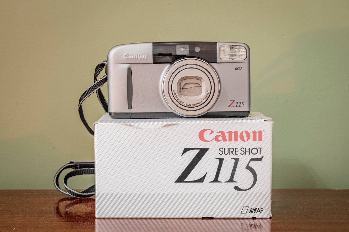 Boxed Canon Z115 35mm Point and Shoot Film Camera