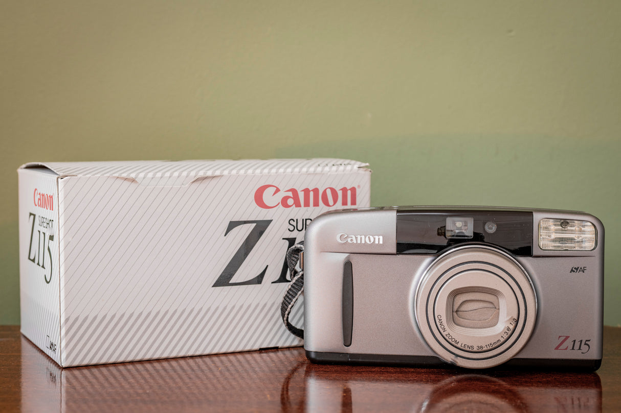 Boxed Canon Z115 35mm Point and Shoot Film Camera