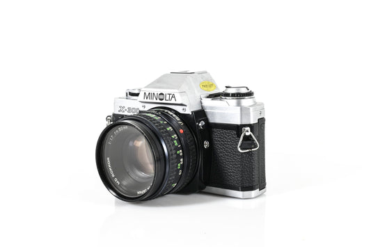 Serviced Minolta X-300 35mm SLR Film Camera + Minolta MD Rokker 50mm F1.7 Lens