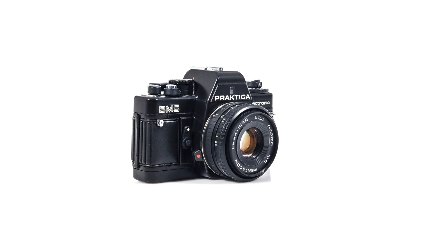 Praktica BMS 35mm Film Camera + Pentacon 50mm F2.4 Lens