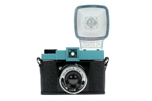 BRAND NEW Lomography Lomo Diana (Black/Blue) 35mm Mini Camera and Flash
