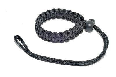 Braided Paracord Wrist Strap - Black